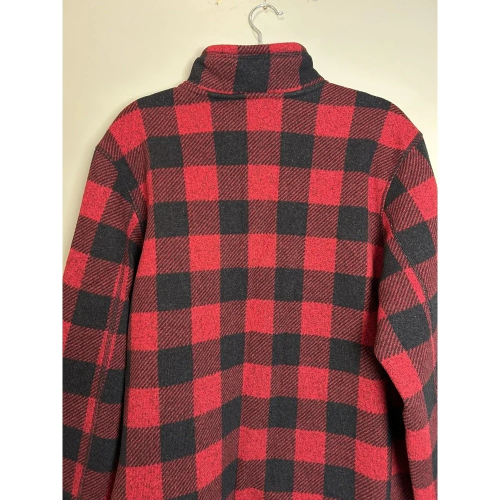 The North Face Gordon Lyons Jacket Men XL 1/4 Zip Fleece Buffalo Plaid Novelty
